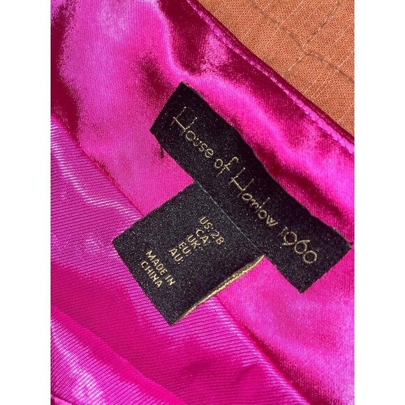 House of Harlow 1960 x Revolve Hot Pink   Satin Mini Skirt Women's Size 28 - Picture 8 of 8